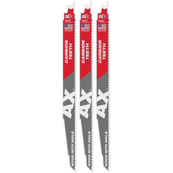 AA= / SAW　CD Milwaukee 12 in. 5 TPI AX Carbide Teeth Demolition Nail-Embedded