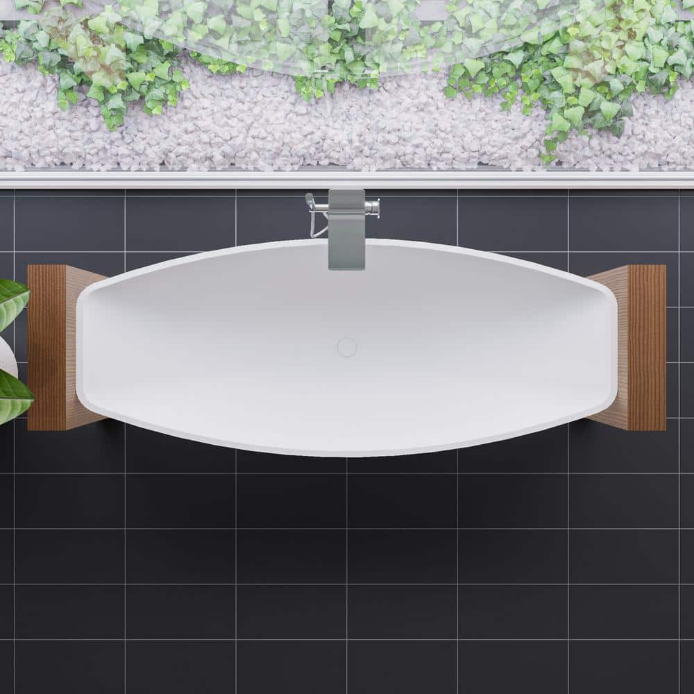 79'' White Matte Acrylic Suspended Hammock Bathtub