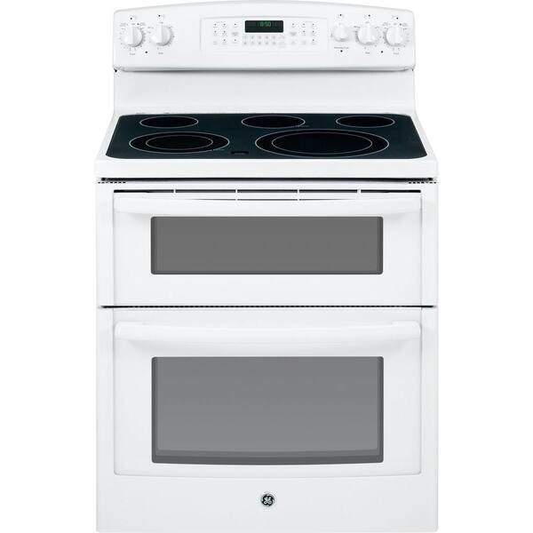 GE 6.6 cu. ft. Double Oven Electric Range with Self-Cleaning Ovens in White