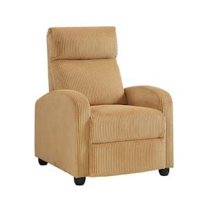 Guthrie Yellow Corduroy Manual Push Back Recliner