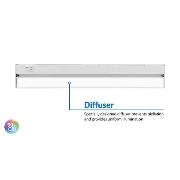 NICOR NUC-5 Series 21.5 in. White Selectable LED Under Cabinet