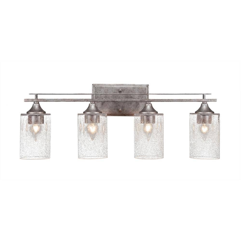 Ontario 26.25 in. 4-Light Aged Silver Vanity Light