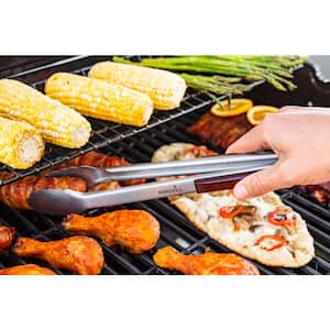 Locking Grill Tongs in Stainless Steel