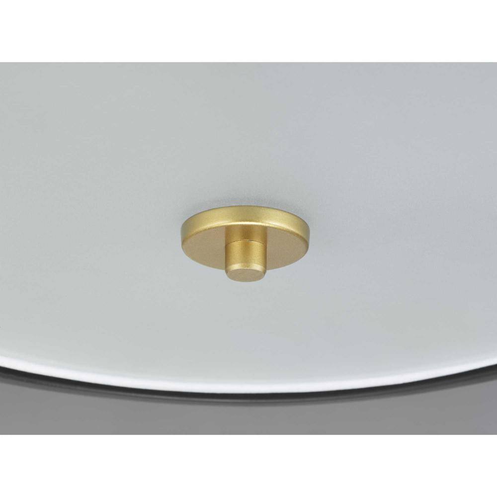 Landree Matte Black 3-Light Flush Mount with White Silk Shade