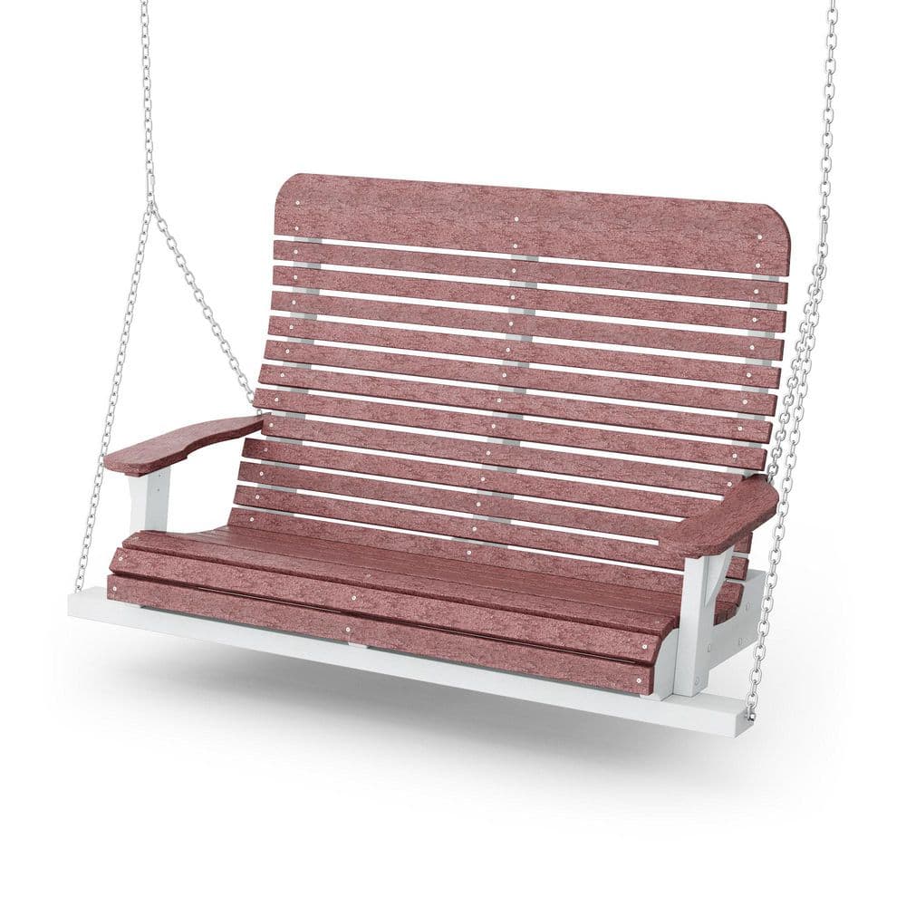 Signature 2-Person Cherrywood and White Plastic Porch Swing price history on PriceWatchPro