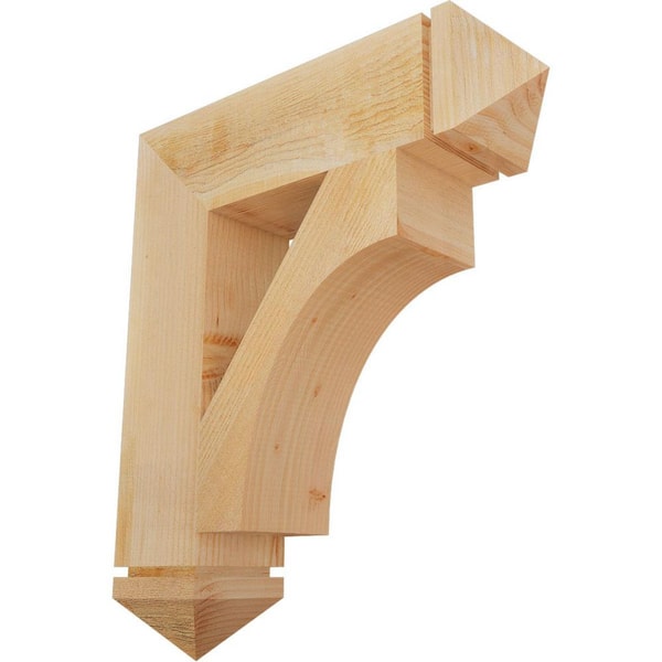 Ekena Millwork 6 in. x 28 in. x 24 in. Douglas Fir Westlake Arts and Crafts Rough Sawn Bracket