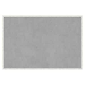 Paige White Silver 37 in. x 25 in. Magnetic Board, Memo Board