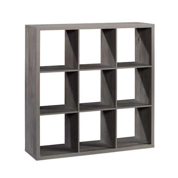 SAUDER 43.898 in. W Mystic Oak 9-Cube Accent Bookcase