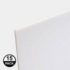 36 in. x 24 in. x 0.157 in. (4mm) Clear Corrugated Twinwall Plastic Sheet (15-Pack)