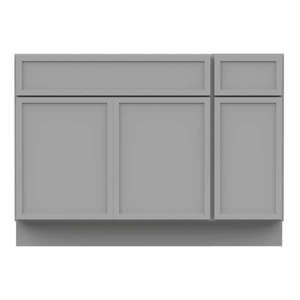 48 in. W x 21 in. D x 32.5 in. H Bath Vanity Cabinet without Top in Gray