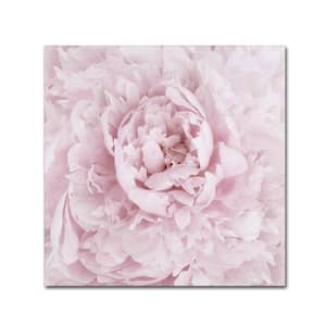 18 in. x 18 in. "Pink Peony Flower" by Cora Niele Printed Canvas Wall Art