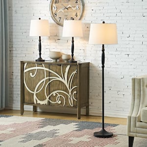 Cleveland 3- Piece Traditional Floor Lamp Set (Set of 3)