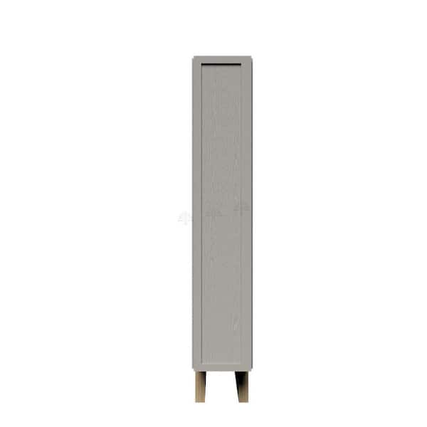 Slim Shaker Assembled 9 in. W x 34.5 in. H x 24 in. D Spice Base Kitchen Cabinet in Gray