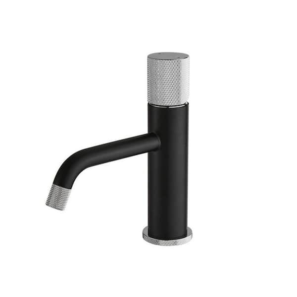 Aosspy Single Hole Single-Handle Bathroom Faucet In Matte Black