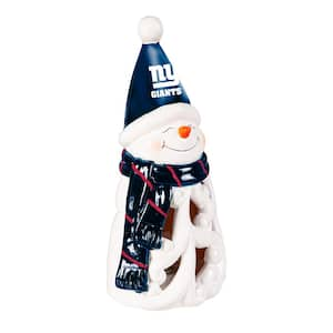 New York Giants Snowman LED Christmas Garden Statuary, 8 in.