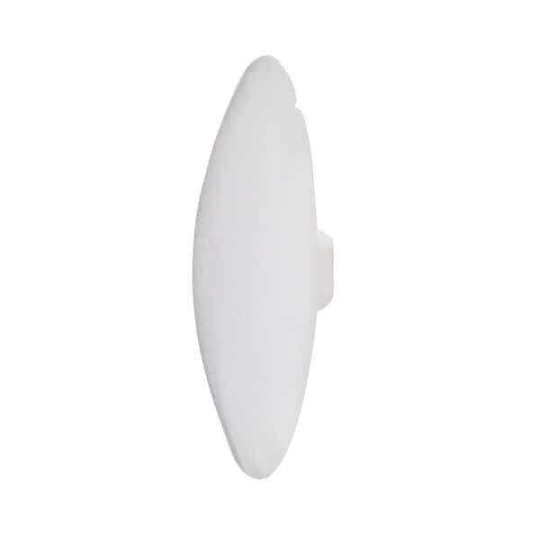 WHITE SCREW CAP POZIDRIVE HEAD #3 PHILLIPS PLASTIC CROSS HOOD