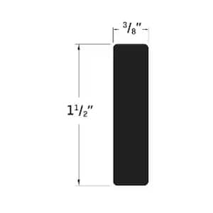 0.375 in. D x 1.5 in. W x 6 in. L PVC Baseboard Moulding Sample