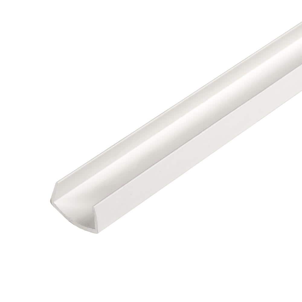 5/8 in. D x 5/8 in. W x 36 in. L White UV Stabilized Rigid PVC Plastic U-Ch