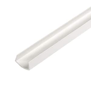 5/8 in. D x 5/8 in. W x 36 in. L White UV Stabilized Rigid PVC Plastic U-Channel Moulding Fits 5/8 in. Board (4-Pack)