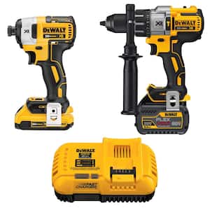 20V MAX Cordless Brushless 2 Tool Combo Kit with (1) FLEXVOLT 6.0Ah Battery, (1) 20V 2.0Ah Battery, and Charger