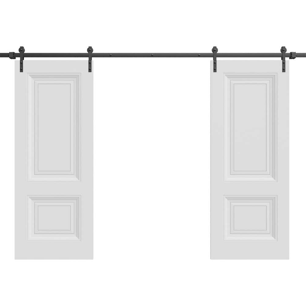 7422 64 in. x 80 in. Sold Core White Color Wood Sliding Barn Door with Hardware Kit price history on PriceWatchPro