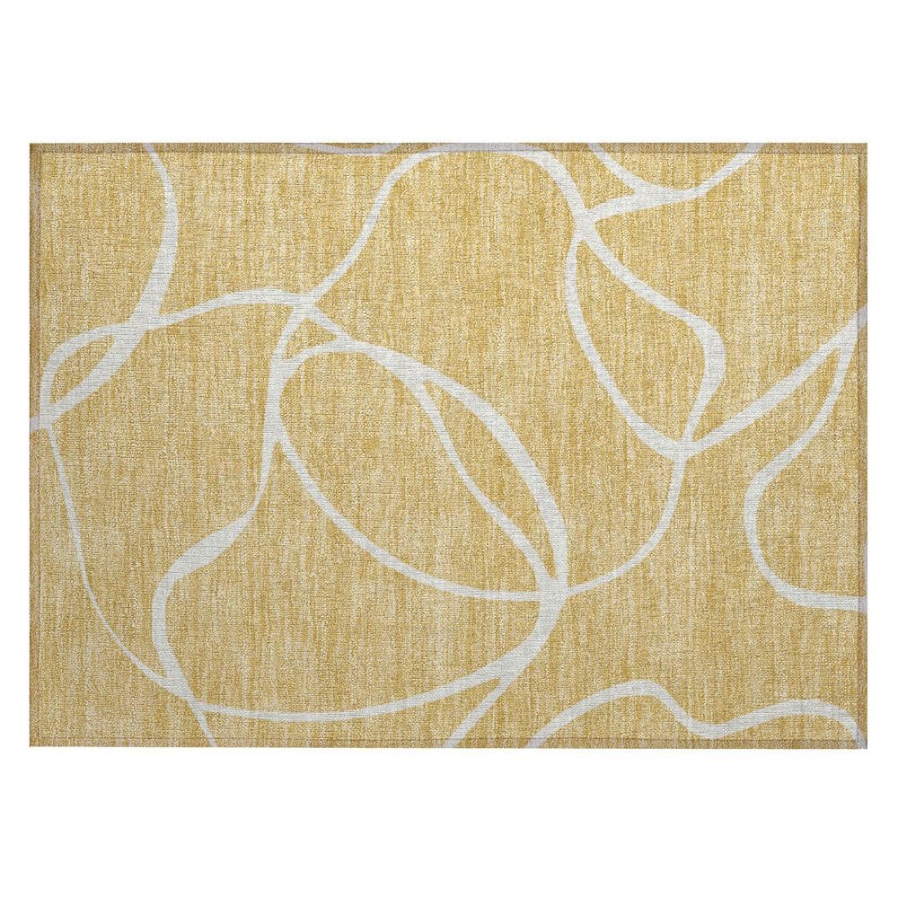 Chantille Machine Washable Indoor/Outdoor Abstract ACN999 Gold 1 ft. 8 in. x 2 ft. 6 in. Area Rug price history on PriceWatchPro