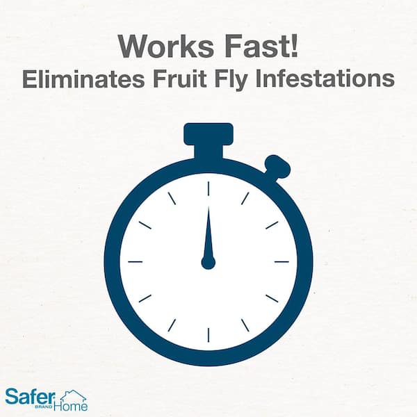 Safer Home Indoor Ready-to-Use Fruit Fly Trap (2 Traps and 2 Lure Liquid Bottles)