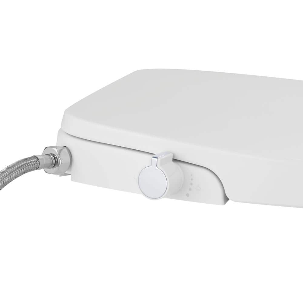 White Polypropylene Manual Bidet Seat with Dual Nozzles