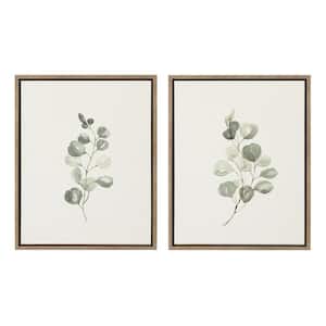 Eucalyptus 4a and Eucalyptus 4b by Maja Mitrovic Framed Nature Canvas Wall Art Print 24.00 in. x 18.00 in. (Set of 2)