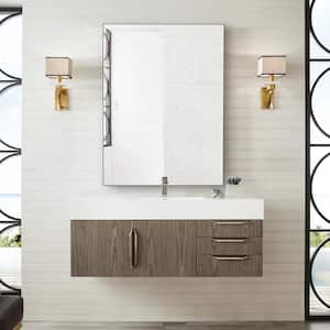 48 in. W x 36 in. H Rectangular Framed Anti-Fog Dimmable Backlit LED Wall Bathroom Vanity Mirror in Gun Gray Metal