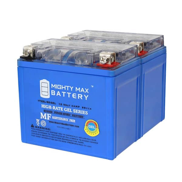 MIGHTY MAX BATTERY YTX5L-BS GEL Replacement Battery Compatible with Yamaha 230 TTR230 21-22 - 2 Pack