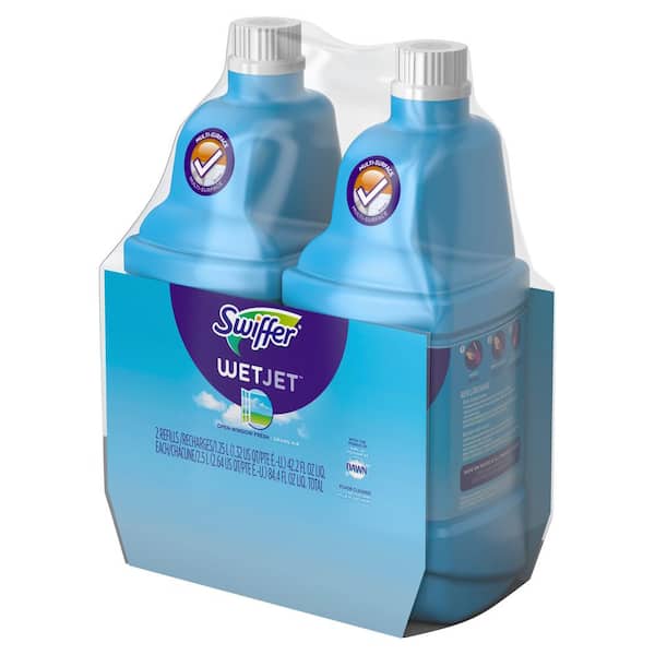 Swiffer WetJet 42 oz. Multi-Purpose Floor Cleaner Refill with Open Window  Fresh Scent (2-Pack) 003700026535 - The Home Depot