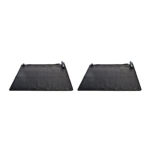 Above Ground Swimming Pool Solar Water Heater Mat, Black (2-Pack)