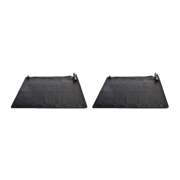 Above Ground Swimming Pool Water Heater Solar Mat Black (2-Pack)