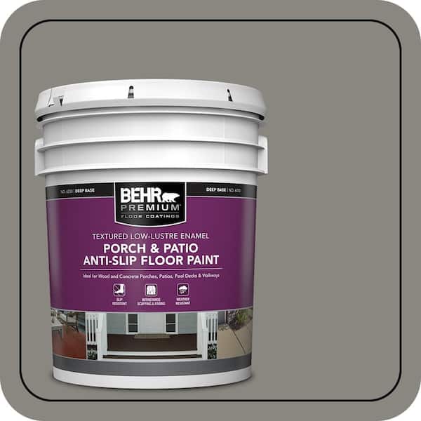 5 gal. #HDC-NT-23 Wet Cement Textured Low-Lustre Enamel Interior/Exterior Porch and Patio Anti-Slip Floor Paint