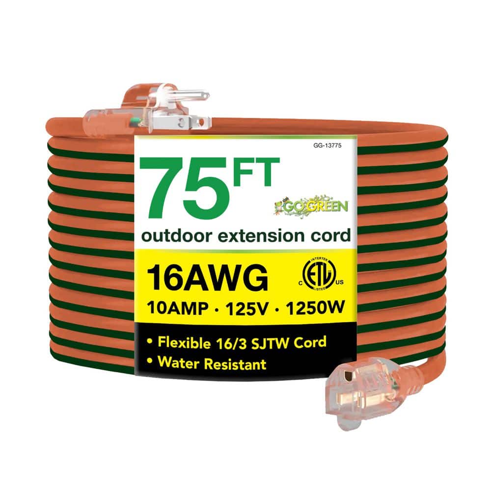 75 ft. 16/3 SJTW Outdoor Extension Cord, Orange price history on PriceWatchPro