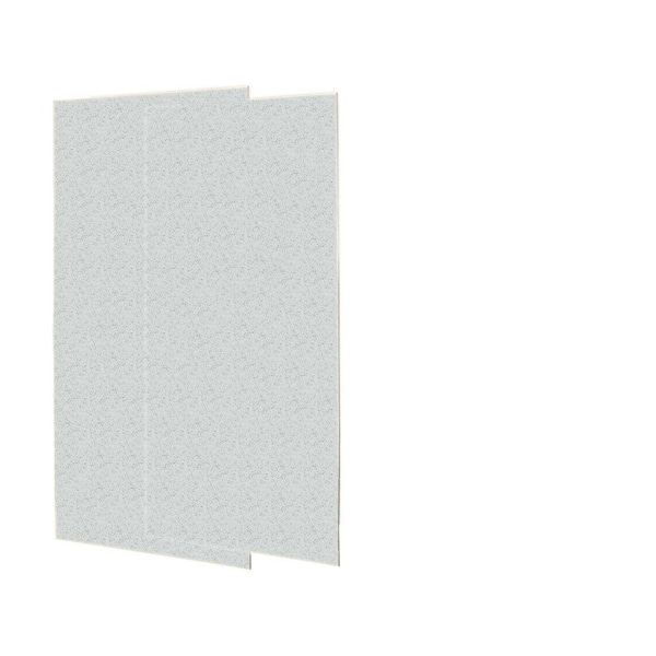 Crystal Colors 36 in. x 72 in. 1-Piece Easy Up Adhesive Corner Panel in Gray Glass Crystal Colors 36 in. x 72 in. 1-Piece Easy Up Adhesive Corner Panel in Gray Glass