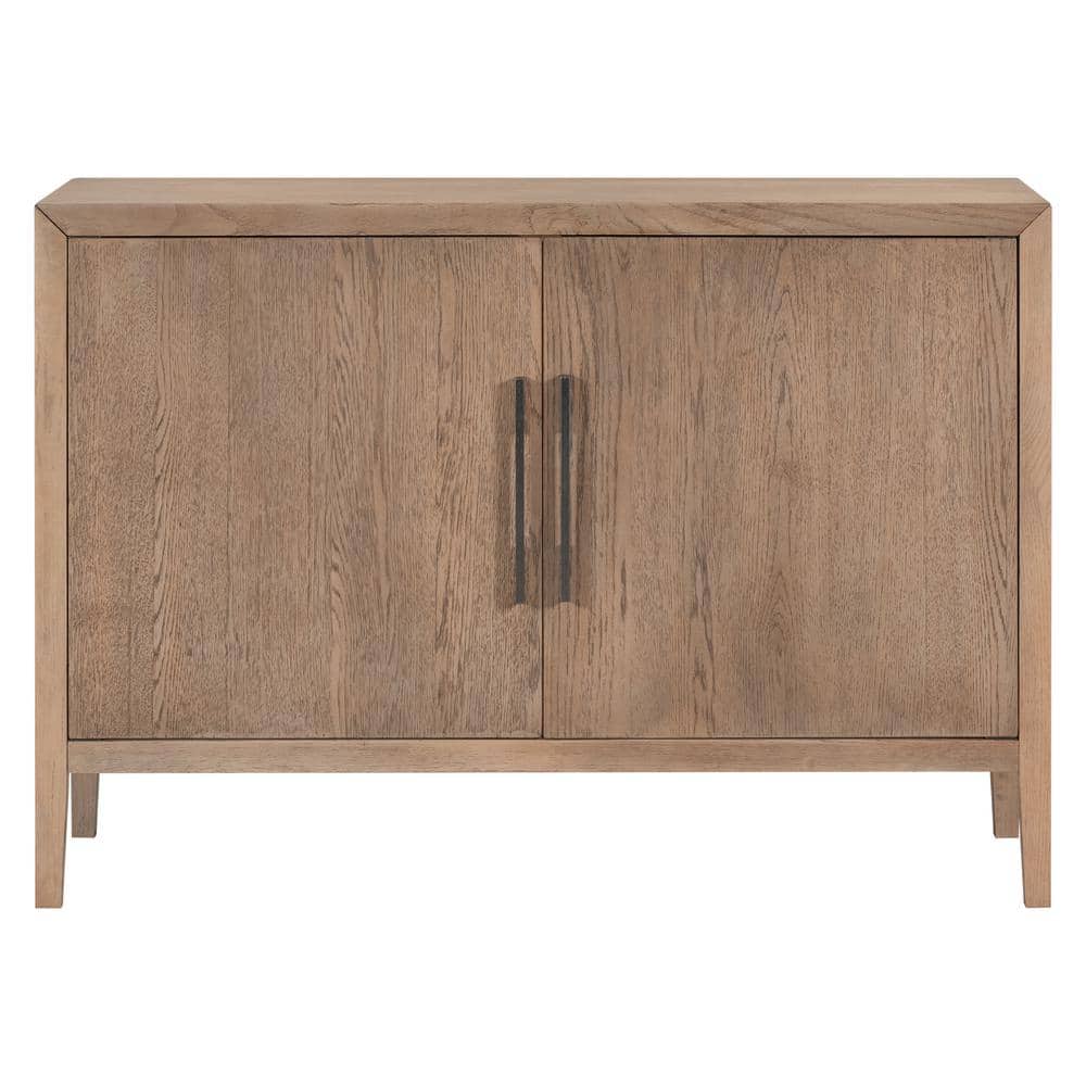 47.2 in. W x 17.7 in. D x 33.50 in. H Beige Linen Cabinet with 2 Metal Hand