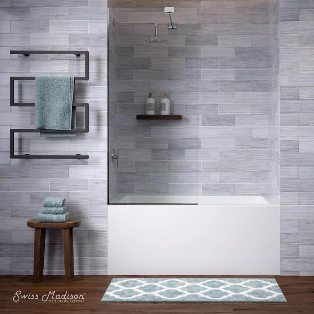 Voltaire 54" White Acrylic Alcove Bathtub with Apron