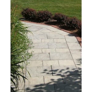 Patio-on-a-Pallet 10 ft. x 10 ft. Concrete Gray Variegated Basket Weave Yorkstone Paver (37 Pieces/100 Sq. Ft.)