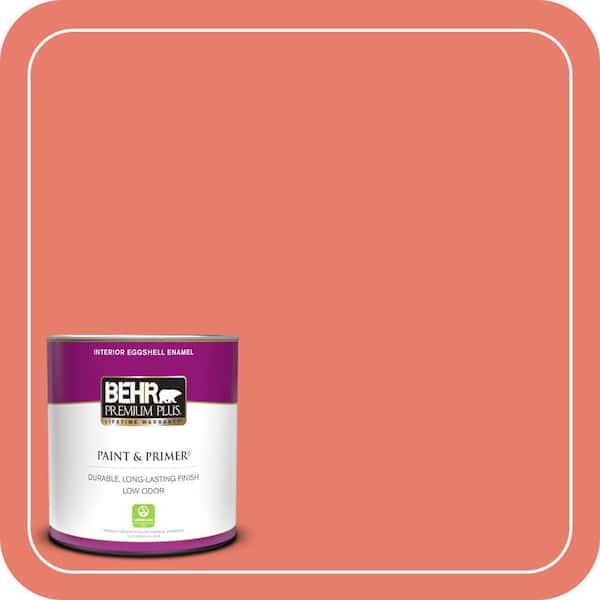 BEHR PREMIUM PLUS 1 qt. Home Decorators Collection #HDC-SM14-12 Cosmic Coral Eggshell Enamel Low Odor Interior Paint & Primer