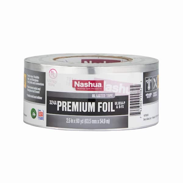 Nashua Tape 2.5 in. x 60 yd. 324A Premium Foil HVAC UL Listed Sealer Duct Tape