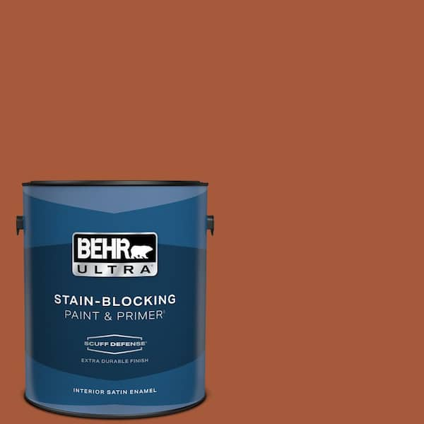 BEHR ULTRA 1 gal. #S-H-240 Falling Leaves Extra Durable Satin Enamel Interior Paint & Primer