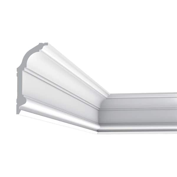 ORAC DECOR 2-1/2 in. x 5-1/2 in. x 78-3/4 in. Primed White Plain Polyurethane Crown Moulding (7-Pack)