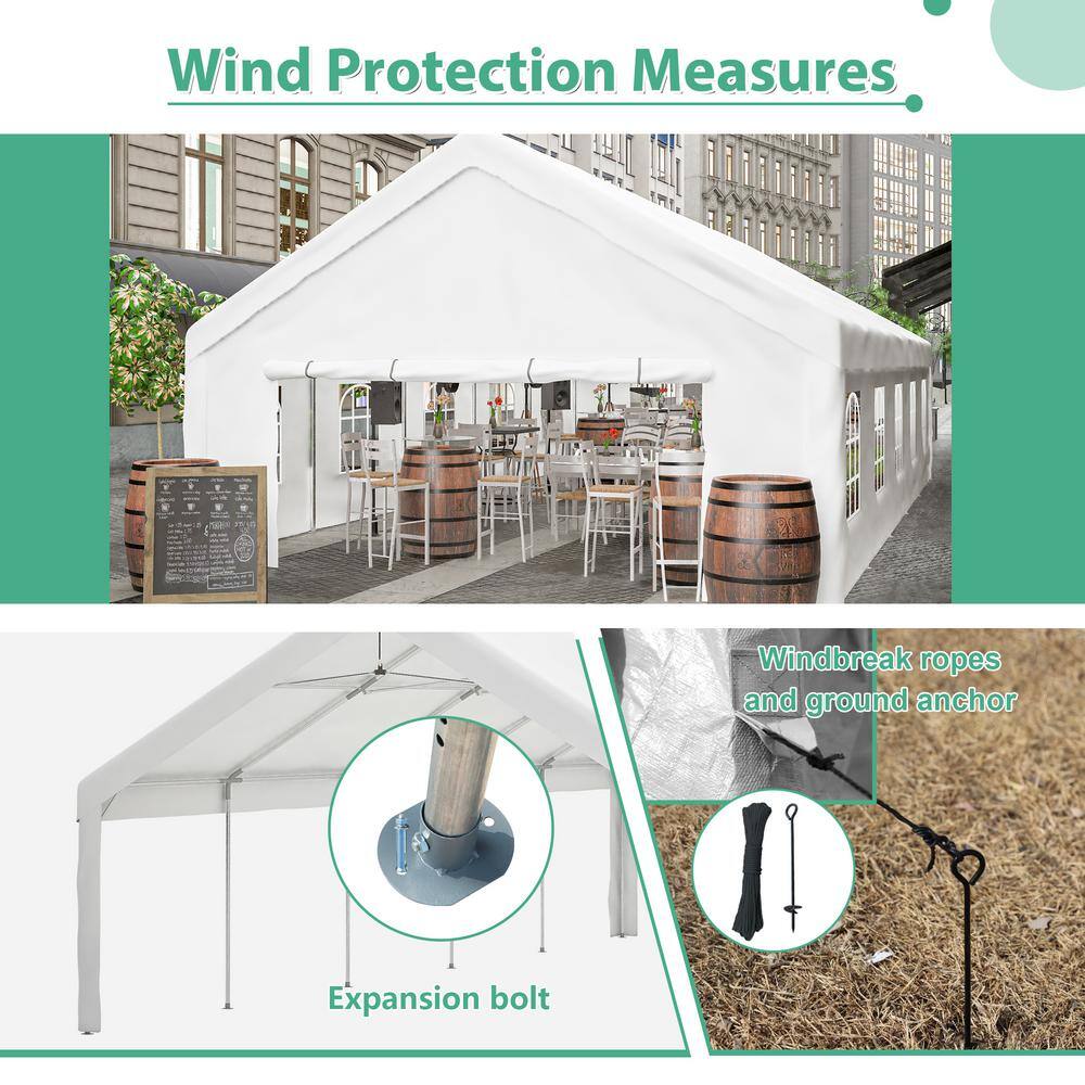 20x32 Ft White Heavy-Duty Outdoor Event Canopy Tent