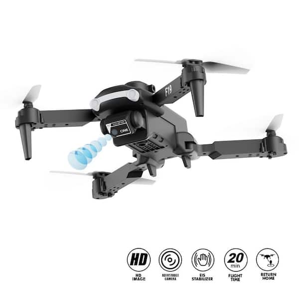 Drone 1080p Camera, Quadcopter, 4 Way Avoidance and Interactive Features 20-Minutes Flight Time F19 - The Home Depot