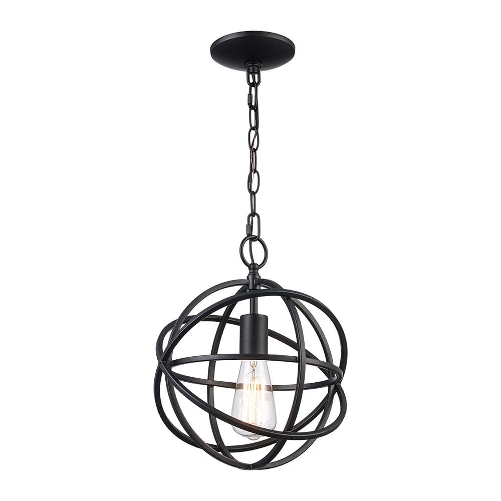 Monteaux Lighting Sarolta Sands 1-Light Black Mini Pendant Light ...