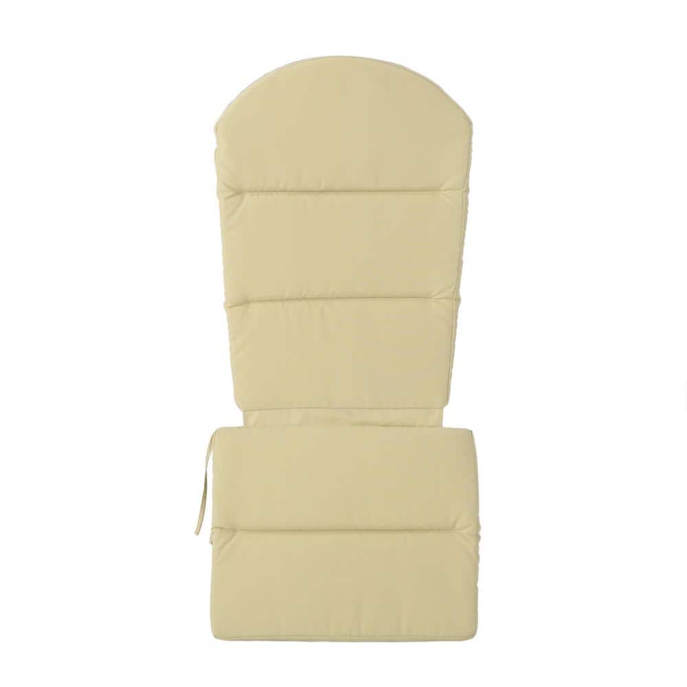 Khaki Beige Polyester Adirondack Chair Cushion with Ties