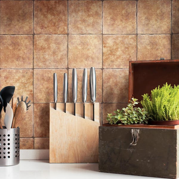 Merola Tile Costa Marron 7-3/4 in. x 7-3/4 in. Ceramic Floor and