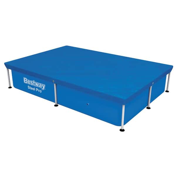 Flowclear 7 ft. x 4 ft. Rectangular Blue Above Ground Pool Leaf Cover